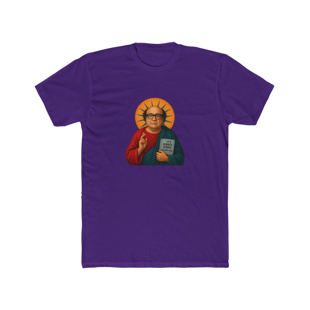 Saint Danny DeVito Funny Pop Culture T-Shirt - alternate angle 5, merchandise