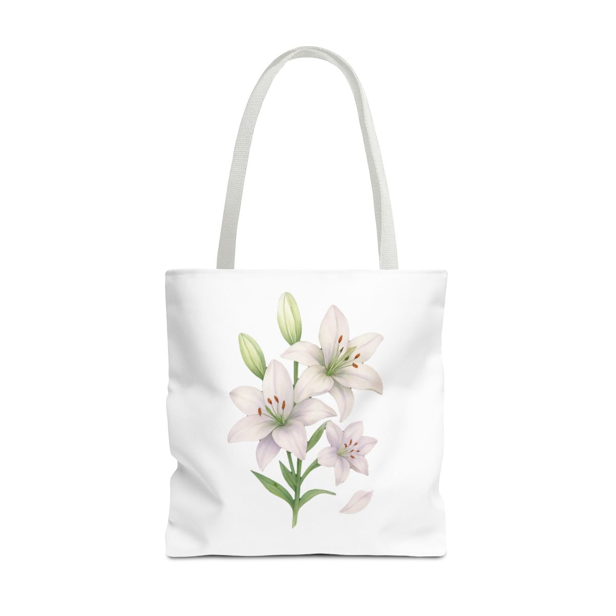 Watercolor Lily Flower Reusable Bags - alternate angle 3, merchandise