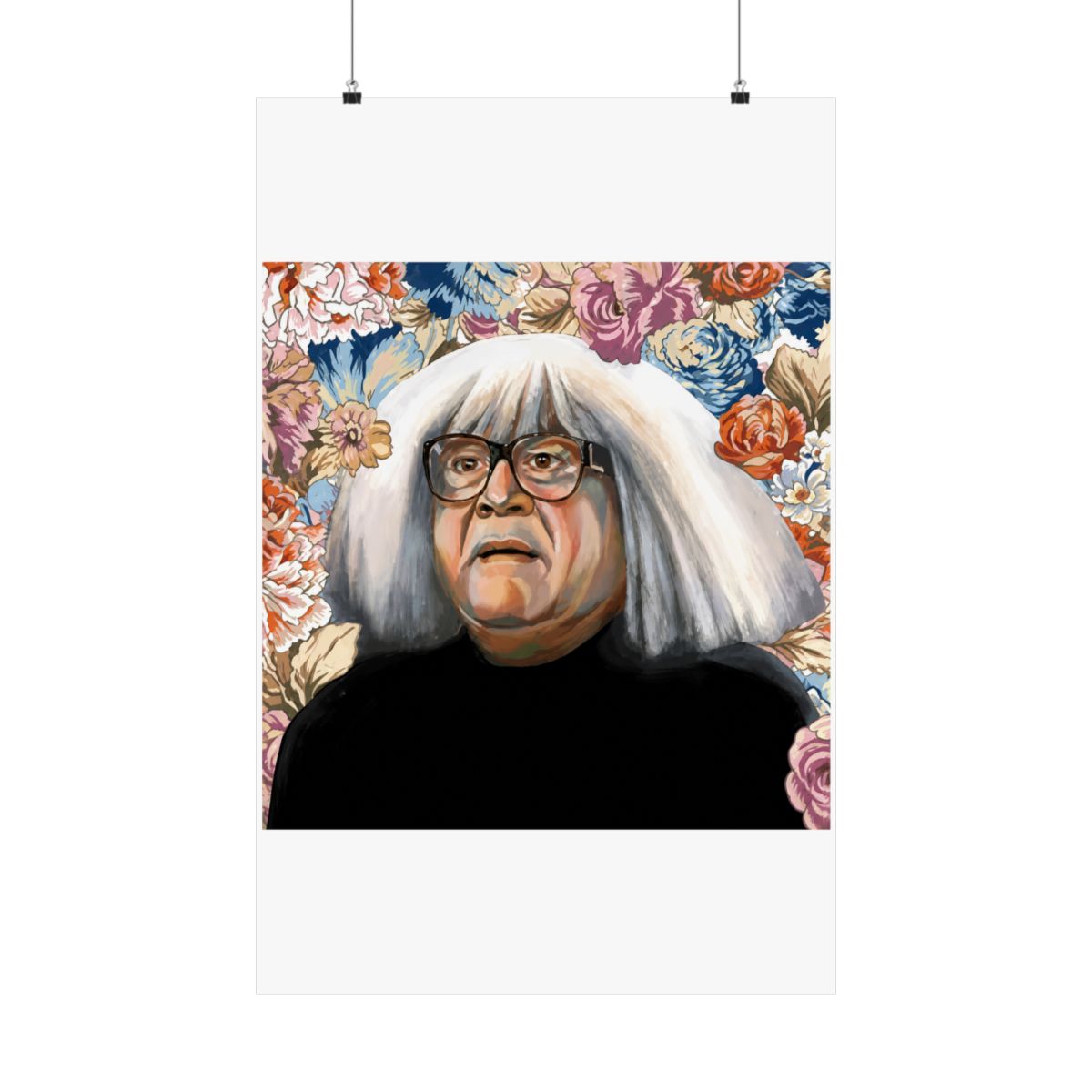 Frank - Oil Painting - Danny DeVito - Art Print - It's Always Sunny In Philadelphia - Floral Painting - Ango Gobloggian - Funny Art - IASIP